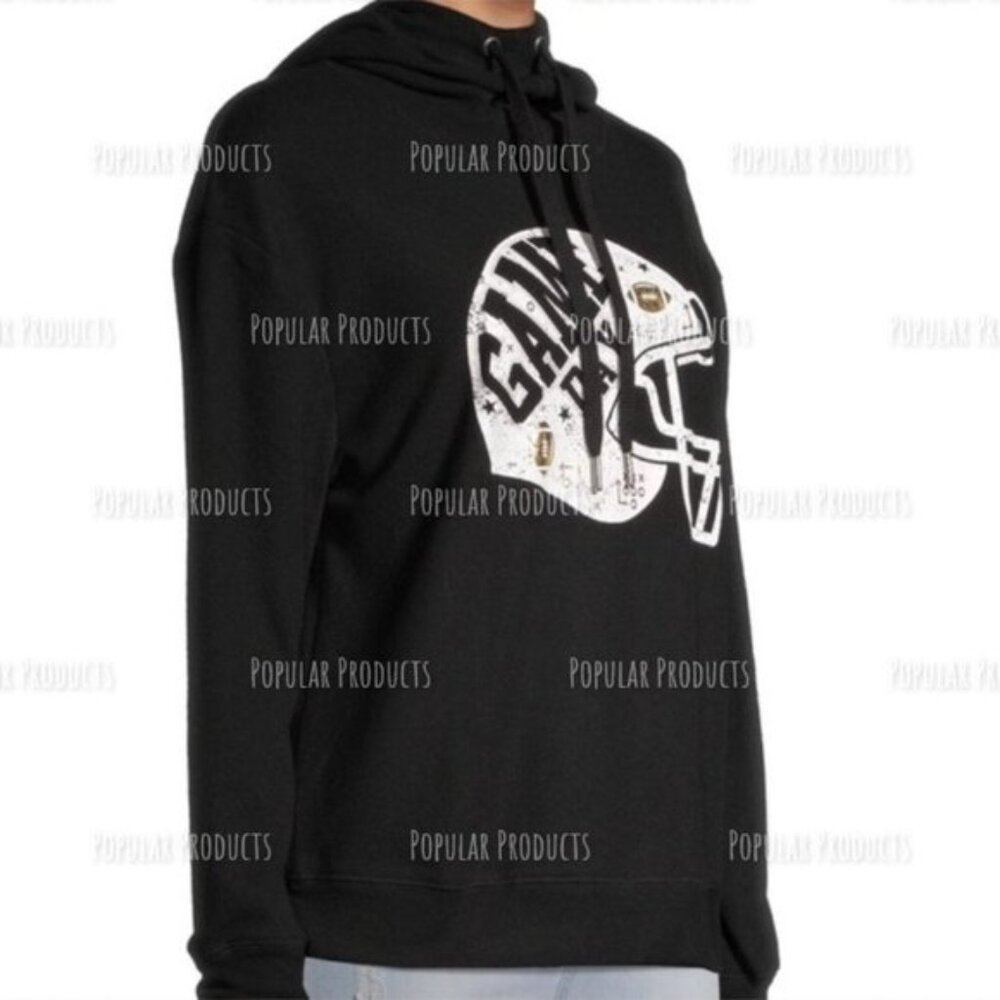 3/$30 Football Hoodie, Black Game Day